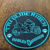 Tri Glide Rider - Harley Iron On Patch