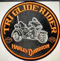Tri Glide Rider - Harley Iron On Patch