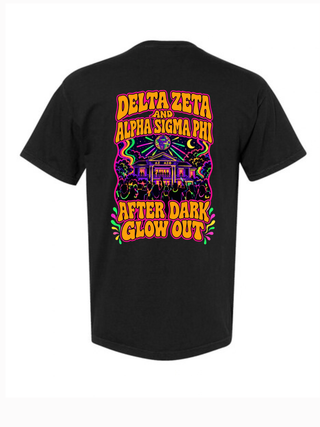 Delta Zeta x Alpha Sig After Dark Glow Out T-Shirt