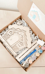 Gingerbread House DIY Paint Kit, DIY Paint Kits, Crafts for Christmas, Stocking Stuffers, Kids Crafts, Family paint kit