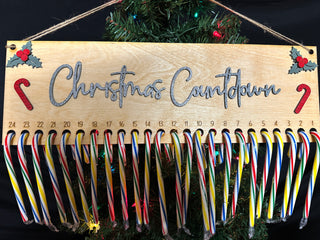 Christmas Countdown, Advent Calendar, Candy Cane Countdown, Christmas Home Decor, Holiday Decor, Countdown to Christmas