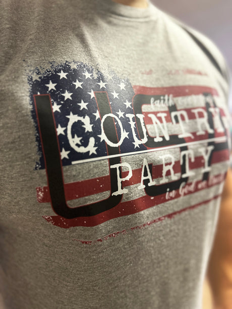 COUNTRY OVER PARTY USA TSHIRT, USA TSHIRT, TRUMP TSHIRT, MEN'S USA SHIRT, COUNTRY OVER PARTY, MENS PATROIT SHIRT