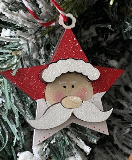 Christmas Paint Kits, Santa Ornament, Christmas gift, stocking stuffers, crafts for kids, wood ornaments, holiday gifts, DIY Paint Kits for kids and families