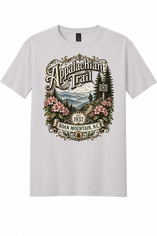 Appalachian Trail design on Ice Grey T-shirt
