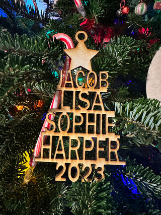 Christmas Ornament, Name tree Ornament, Tree Design Ornament, Tree Decor, Christmas Decor
