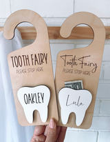 Personalized Kids Tooth Fairy Door Hanger, Tooth Fairy Note, Tooth Fairy Pillow Alternative, Tooth Fairy Note, Lost tooth holder, Money Holder